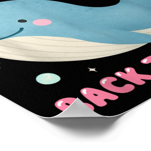 Grappige walvis komt terug naar school College Oce Poster (Hoek)