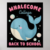 Grappige walvis komt terug naar school College Oce Poster (Voorkant)