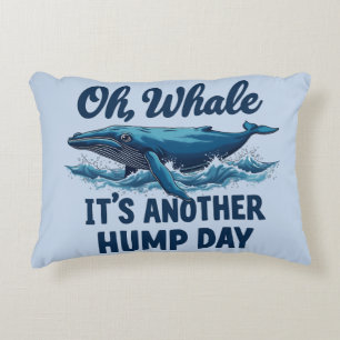 Grappige Walvisgrap "Oh Walvis" Bultdagontwerp Accent Kussen