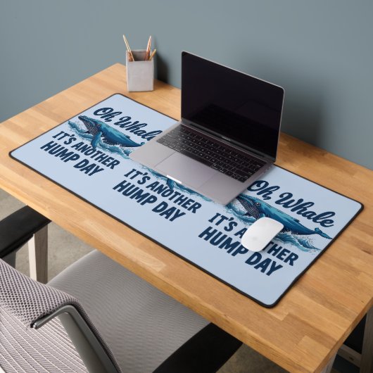 Grappige Walvisgrap "Oh Walvis" Bultdagontwerp Bureaumat (Kantoor 2)