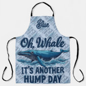 Grappige Walvisgrap "Oh Walvis" Bultdagontwerp Schort (Voorkant)