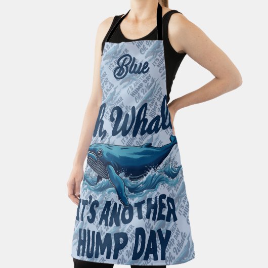 Grappige Walvisgrap "Oh Walvis" Bultdagontwerp Schort (Insitu)