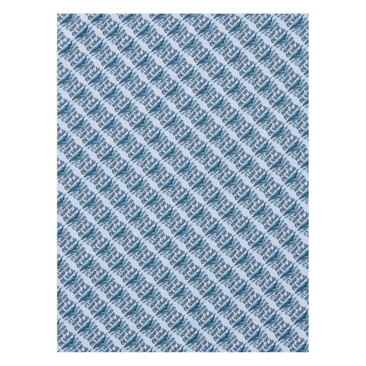 Grappige walvisgrap "Oh walvis" Hump Day-ontwerp Tafelkleed (Voorkant)