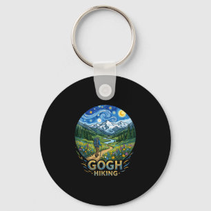 Grappige wandelaar sterrennacht kunst van gogh gog sleutelhanger
