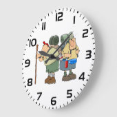 Grappige wandelaars Outdoor Adventure Camping Humo Grote Klok (Hoek)