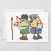 Grappige wandelaars Outdoor Adventure Camping Humo Kaart (Voorkant)