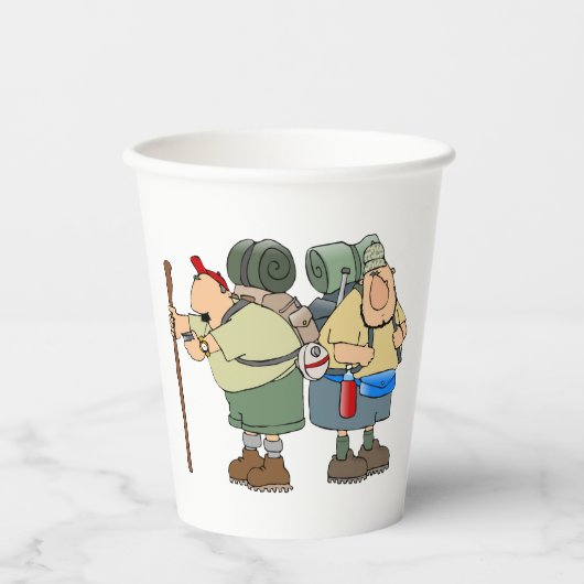 Grappige wandelaars Outdoor Adventure Camping Humo Papieren Bekers (Voorkant)