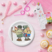 Grappige wandelaars Outdoor Adventure Camping Humo Papieren Bordje (Feest)