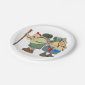 Grappige wandelaars Outdoor Adventure Camping Humo Papieren Bordje (Gekanteld)