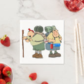 Grappige wandelaars Outdoor Adventure Camping Humo Servetten (Insitu)