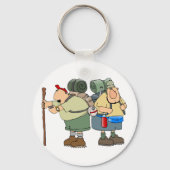 Grappige wandelaars Outdoor Adventure Camping Humo Sleutelhanger (Voorkant)