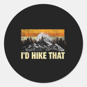 Grappige Wandelberg Id Wandel Dat Buiten Kamperen Ronde Sticker