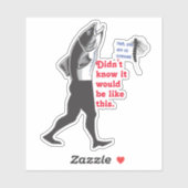 Grappige wandelende vis atheïst evolutie ongeluk sticker (Vel)