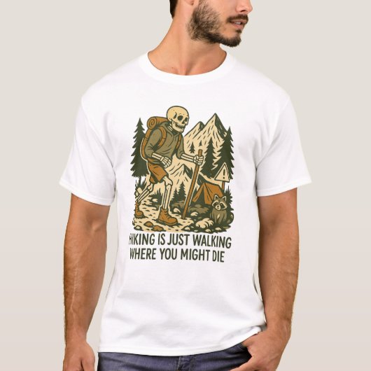Grappige Wandeling, Buitenmensen Vaderdag Cadeau, T-shirt (Voorkant)