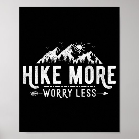 Grappige wandeling meer zorgen minder wandelen ins poster (Voorkant)