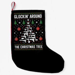 Grappige wapens lelijke kersttruien voor wapenlief kleine kerstsok