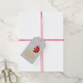 Grappige Warme Cacao & Kerstvreugde Festieve Kerst Cadeaulabel (Met Touw)