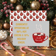 Grappige Warme Cacao & Kerstvreugde Festieve Kerst