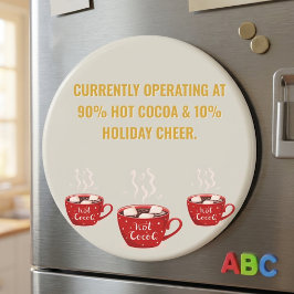 Grappige Warme Cacao & Kerstvreugde Festieve Kerst Magneet