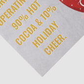 Grappige Warme Cacao & Kerstvreugde Festieve Kerst Tissuepapier (Detail)