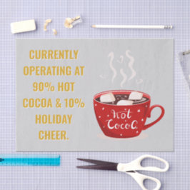 Grappige Warme Cacao & Kerstvreugde Festieve Kerst Tissuepapier