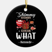 Grappige warme chocolademelk & Cookie Winter Keramisch Ornament (Voorkant)