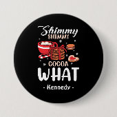 Grappige warme chocolademelk & Cookie Winter Ronde Button 7,6 Cm (Voorkant)