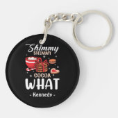 Grappige warme chocolademelk & Cookie Winter Sleutelhanger (Achterkant)