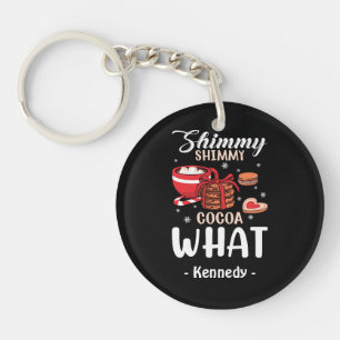 Grappige warme chocolademelk & Cookie Winter Sleutelhanger