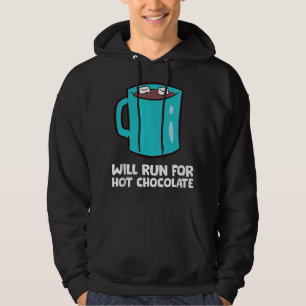 Grappige warme chocolademelk liefhebber zal rennen hoodie