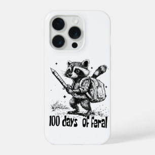 Grappige Wasbeer 100 Dagen Wilde School Chaos iPhone 15 Pro Case