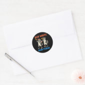 Grappige wasbeer 4 juli Amerikaanse vlag patriotti Ronde Sticker (Envelop)
