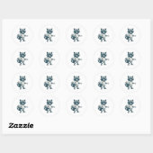Grappige Wasbeer 67 Meme Zes Zeven Ronde Sticker (Vel)