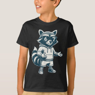 Grappige Wasbeer 67 Meme Zes Zeven  T-shirt
