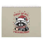 Grappige wasbeer Allereerst ben ik een genot Kerst Kalender (Hoes)