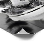 Grappige Wasbeer Badkamer Humorous Animal Wall Art Poster (Hoek)