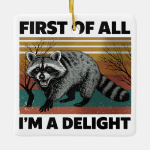 Grappige Wasbeer Citaten - Allereerst Ben Ik Een G Keramisch Ornament