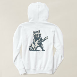 Grappige wasbeer die elektrische gitaar speelt hoodie