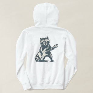 Grappige wasbeer die elektrische gitaar speelt hoodie