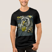 Grappige Wasbeer Die Pruimen Meme  Tri-Blend Shirt (Voorkant)