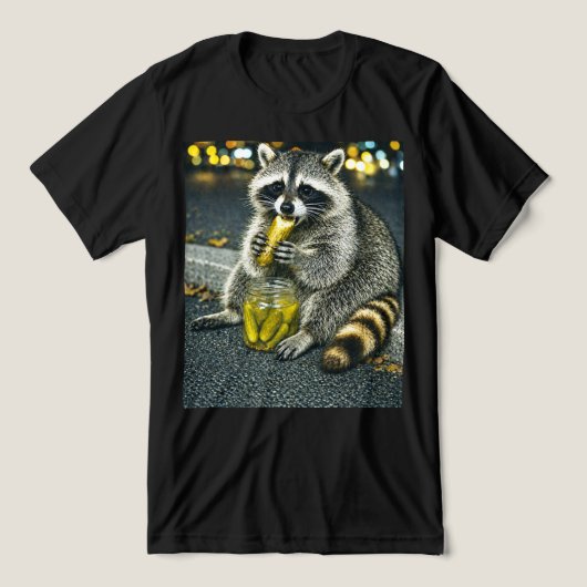 Grappige Wasbeer Die Pruimen Meme  Tri-Blend Shirt (Design voorkant)