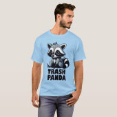 Grappige wasbeer dieren afval Panda grappen gesche T-shirt (Voorkant volledig)