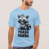 Grappige wasbeer dieren afval Panda grappen gesche T-shirt (Voorkant)