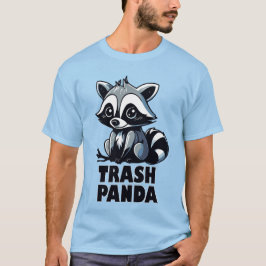 Grappige wasbeer dieren afval Panda grappen gesche T-shirt