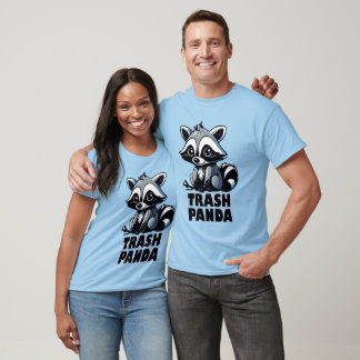 Grappige wasbeer dieren afval Panda grappen gesche T-shirt