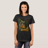 Grappige wasbeer eet Zza dier meme T-shirt (Voorkant volledig)