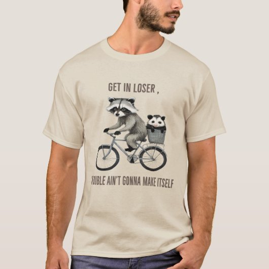 Grappige wasbeer en Opossum meme Shirt | Trendy ca (Voorkant)
