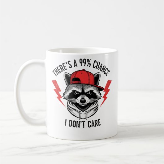 Grappige wasbeer Er is een kans van 99% dat ik dat Koffiemok (Links)