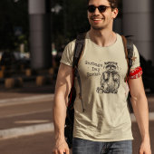 Grappige wasbeer eten vuilnis schets tekening prul t-shirt