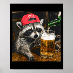 Grappige Wasbeer Gans Kikker Hond Ophef Avontuur Poster